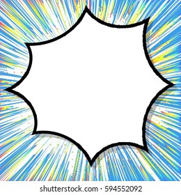 Abstract creative concept comic pop art style blank, layout template with clouds beams and isolated dots background. For sale banner, empty speech bubble set, vector illustration halftone book design
