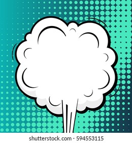 Abstract creative concept comic pop art style blank, layout template with clouds beams and isolated dots background. For sale banner, empty speech bubble set, vector illustration halftone book design