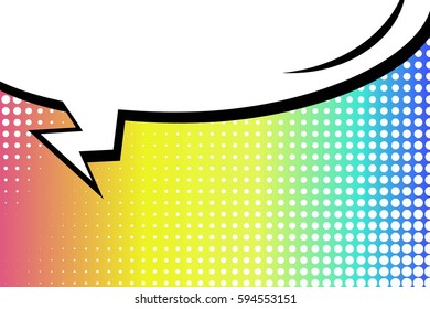 Abstract creative concept comic pop art style blank, layout template with clouds beams and isolated dots background. For sale banner, empty speech bubble set, vector illustration halftone book design