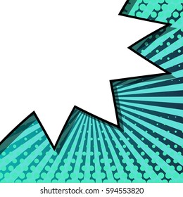 Abstract creative concept comic pop art style blank, layout template with clouds beams and isolated dots background. For sale banner, empty speech bubble set, vector illustration halftone book design