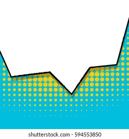 Abstract creative concept comic pop art style blank, layout template with clouds beams and isolated dots background. For sale banner, empty speech bubble set, vector illustration halftone book design
