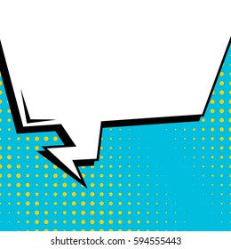 Abstract creative concept comic pop art style blank, layout template with clouds beams and isolated dots background. For sale banner, empty speech bubble set, vector illustration halftone book design