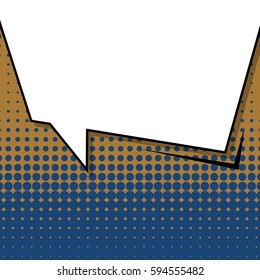 Abstract creative concept comic pop art style blank, layout template with clouds beams and isolated dots background. For sale banner, empty speech bubble set, vector illustration halftone book design