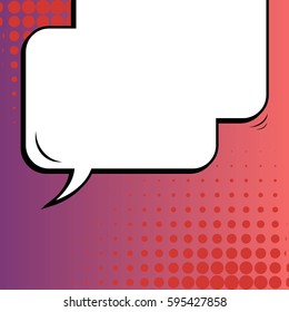 Abstract creative concept comic pop art style blank, layout template with clouds beams and isolated dots background. For sale banner, empty speech bubble set, vector illustration halftone book design