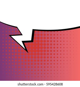 Abstract creative concept comic pop art style blank, layout template with clouds beams and isolated dots background. For sale banner, empty speech bubble set, vector illustration halftone book design