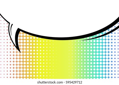 Abstract creative concept comic pop art style blank, layout template with clouds beams and isolated dots background. For sale banner, empty speech bubble set, vector illustration halftone book design