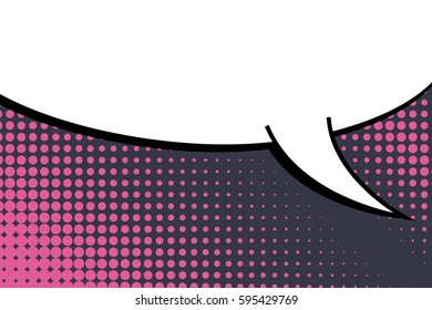 Abstract creative concept comic pop art style blank, layout template with clouds beams and isolated dots background. For sale banner, empty speech bubble set, vector illustration halftone book design