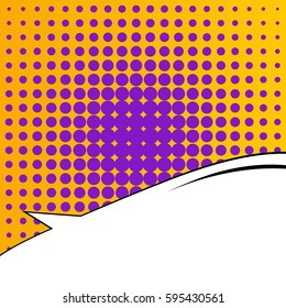 Abstract creative concept comic pop art style blank, layout template with clouds beams and isolated dots background. For sale banner, empty speech bubble set, vector illustration halftone book design