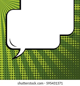 Abstract creative concept comic pop art style blank, layout template with clouds beams and isolated dots background. For sale banner, empty speech bubble set, vector illustration halftone book design