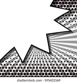Abstract creative concept comic pop art style blank, layout template with clouds beams and isolated dots background. For sale banner, empty speech bubble set, vector illustration halftone book design