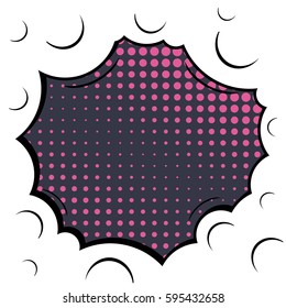 Abstract creative concept comic pop art style blank, layout template with clouds beams and isolated dots background. For sale banner, empty speech bubble set, vector illustration halftone book design