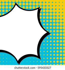 Abstract creative concept comic pop art style blank, layout template with clouds beams and isolated dots background. For sale banner, empty speech bubble set, vector illustration halftone book design