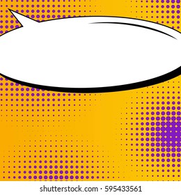 Abstract creative concept comic pop art style blank, layout template with clouds beams and isolated dots background. For sale banner, empty speech bubble set, vector illustration halftone book design