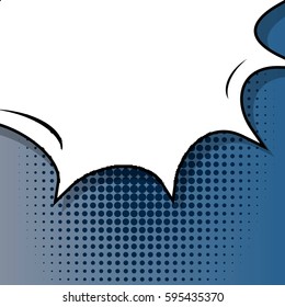 Abstract creative concept comic pop art style blank, layout template with clouds beams and isolated dots background. For sale banner, empty speech bubble set, vector illustration halftone book design