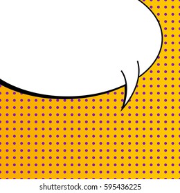 Abstract creative concept comic pop art style blank, layout template with clouds beams and isolated dots background. For sale banner, empty speech bubble set, vector illustration halftone book design
