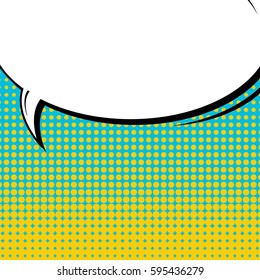 Abstract creative concept comic pop art style blank, layout template with clouds beams and isolated dots background. For sale banner, empty speech bubble set, vector illustration halftone book design