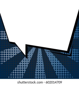 Abstract creative concept comic pop art style blank, layout template with clouds beams and isolated dots background. For sale banner, empty speech bubble set, vector illustration halftone book design