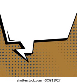 Abstract creative concept comic pop art style blank, layout template with clouds beams and isolated dots background. For sale banner, empty speech bubble set, vector illustration halftone book design