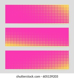 Abstract creative concept comic pop art style blank, layout template with clouds beams and isolated dots background. For sale banner, empty speech bubble set, vector illustration halftone book design