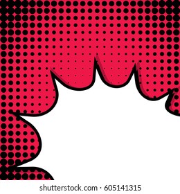 Abstract creative concept comic pop art style blank, layout template with clouds beams and isolated dots background. For sale banner, empty speech bubble set, vector illustration halftone book design