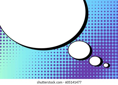 Abstract creative concept comic pop art style blank, layout template with clouds beams and isolated dots background. For sale banner, empty speech bubble set, vector illustration halftone book design