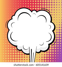 Abstract creative concept comic pop art style blank, layout template with clouds beams and isolated dots background. For sale banner, empty speech bubble set, vector illustration halftone book design