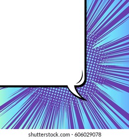 Abstract creative concept comic pop art style blank, layout template with clouds beams and isolated dots background. For sale banner, empty speech bubble set, vector illustration halftone book design