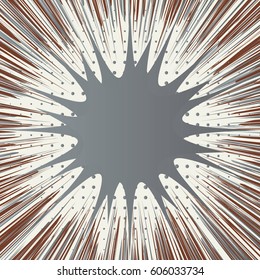 Abstract creative concept comic pop art style blank, layout template with clouds beams and isolated dots background. For sale banner, empty speech bubble set, vector illustration halftone book design