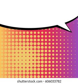 Abstract creative concept comic pop art style blank, layout template with clouds beams and isolated dots background. For sale banner, empty speech bubble set, vector illustration halftone book design