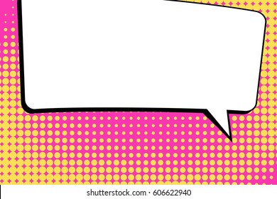 Abstract creative concept comic pop art style blank, layout template with clouds beams and isolated dots background. For sale banner, empty speech bubble set, vector illustration halftone book design