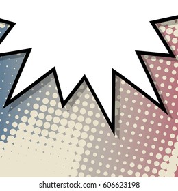 Abstract creative concept comic pop art style blank, layout template with clouds beams and isolated dots background. For sale banner, empty speech bubble set, vector illustration halftone book design