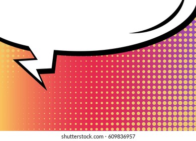 Abstract creative concept comic pop art style blank, layout template with clouds beams and isolated dots background. For sale banner, empty speech bubble set, vector illustration halftone book design