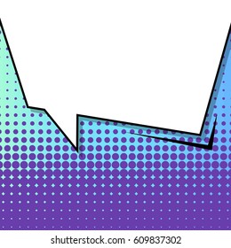 Abstract creative concept comic pop art style blank, layout template with clouds beams and isolated dots background. For sale banner, empty speech bubble set, vector illustration halftone book design