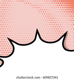 Abstract creative concept comic pop art style blank, layout template with clouds beams and isolated dots background. For sale banner, empty speech bubble set, vector illustration halftone book design