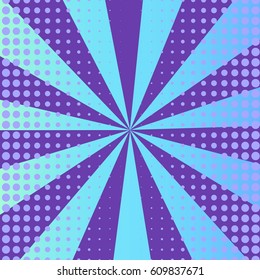 Abstract creative concept comic pop art style blank, layout template with clouds beams and isolated dots background. For sale banner, empty speech bubble set, vector illustration halftone book design