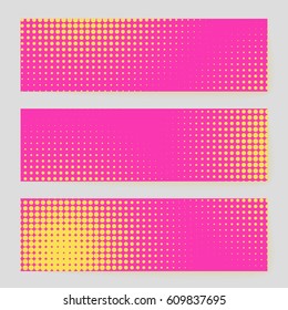 Abstract creative concept comic pop art style blank, layout template with clouds beams and isolated dots background. For sale banner, empty speech bubble set, vector illustration halftone book design
