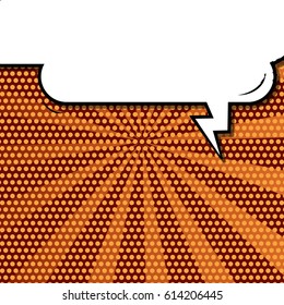 Abstract creative concept comic pop art style blank, layout template with clouds beams and isolated dots background. For sale banner, empty speech bubble set, vector illustration halftone book design