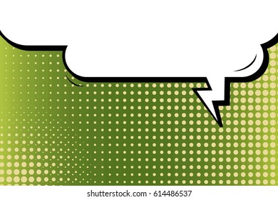 Abstract creative concept comic pop art style blank, layout template with clouds beams and isolated dots background. For sale banner, empty speech bubble set, vector illustration halftone book design