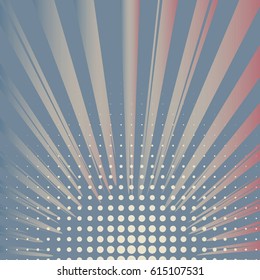Abstract creative concept comic pop art style blank, layout template with clouds beams and isolated dots background. For sale banner, empty speech bubble set, vector illustration halftone book design