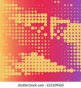Abstract creative concept comic pop art style blank, layout template with clouds beams and isolated dots background. For sale banner, empty speech bubble set, vector illustration halftone book design