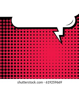 Abstract creative concept comic pop art style blank, layout template with clouds beams and isolated dots background. For sale banner, empty speech bubble set, vector illustration halftone book design