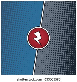 Abstract creative concept comic pop art style blank, layout template with clouds beams and isolated dots background. For sale banner, empty speech bubble set, vector illustration halftone book design