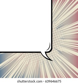 Abstract creative concept comic pop art style blank, layout template with clouds beams and isolated dots background. For sale banner, empty speech bubble set, vector illustration halftone book design