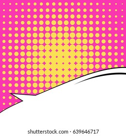 Abstract creative concept comic pop art style blank, layout template with clouds beams and isolated dots background. For sale banner, empty speech bubble set, vector illustration halftone book design