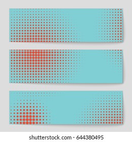 Abstract creative concept comic pop art style blank, layout template with clouds beams and isolated dots background. For sale banner, empty speech bubble set, vector illustration halftone book design
