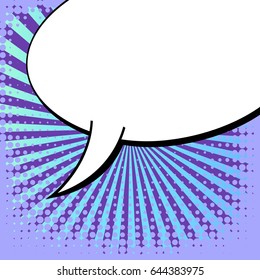 Abstract creative concept comic pop art style blank, layout template with clouds beams and isolated dots background. For sale banner, empty speech bubble set, vector illustration halftone book design