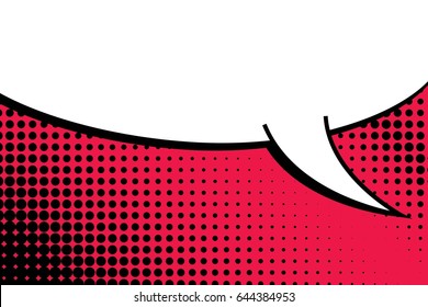 Abstract creative concept comic pop art style blank, layout template with clouds beams and isolated dots background. For sale banner, empty speech bubble set, vector illustration halftone book design