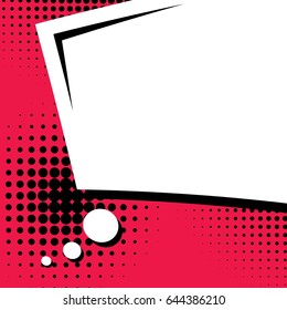 Abstract creative concept comic pop art style blank, layout template with clouds beams and isolated dots background. For sale banner, empty speech bubble set, vector illustration halftone book design