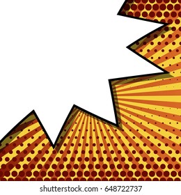 Abstract creative concept comic pop art style blank, layout template with clouds beams and isolated dots background. For sale banner, empty speech bubble set, vector illustration halftone book design