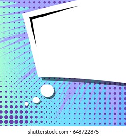 Abstract creative concept comic pop art style blank, layout template with clouds beams and isolated dots background. For sale banner, empty speech bubble set, vector illustration halftone book design